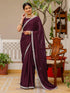 Vasthrlay Sequins Embroidery Black Saree
