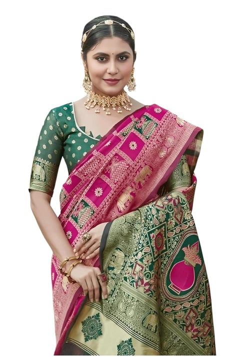 Vasthrlay Banarasi Kanjivaram Printed Az Ys Houseful Ethnic Wear