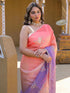 Vasthrlay Sequins Embroidery Orange Saree