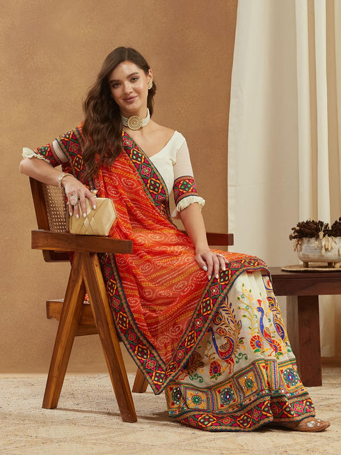 Vasthrlay Designer Embroidered Georgette Saree