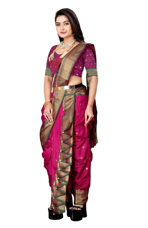 Vasthrlay Paithani Maharashtrian Contrast Traditional
