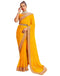 Vasthrlay Embroidery Georgette Unstitched Sky Blue Saree