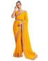Vasthrlay Embroidery Georgette Unstitched Sky Blue Saree