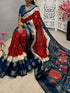Vasthrlay Handloom Printed Unstitche Attache