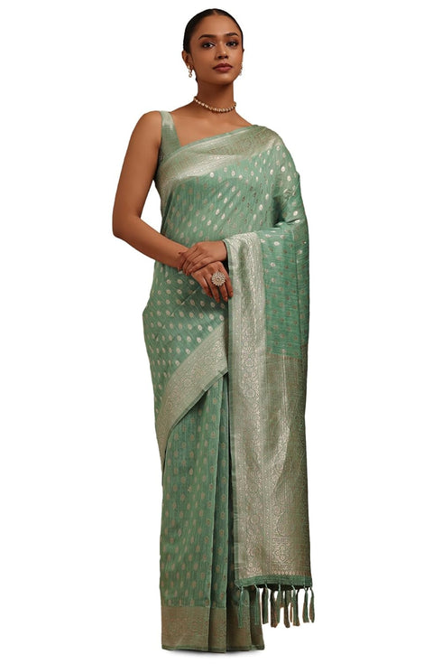 Vasthrlay Beige Tussar Floral