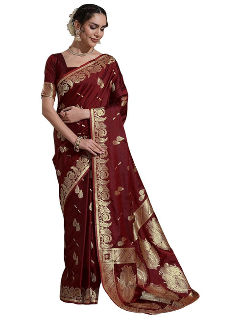 Vasthrlay Shimmer Georgette Mehndi Saree