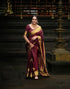 Vasthrlay Banarasi Jacquard Unstitched Beige Saree