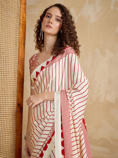 Vasthrlay Striped Printed Unstitched Rj Ethnic Wear