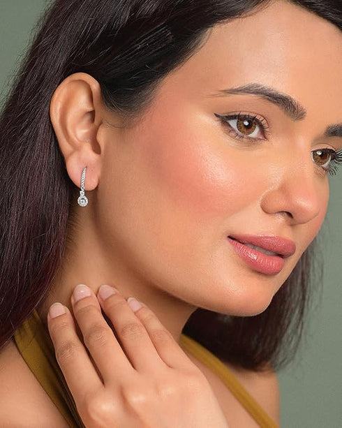 CLARA 925 Sterling Silver Drop Earrings Fina