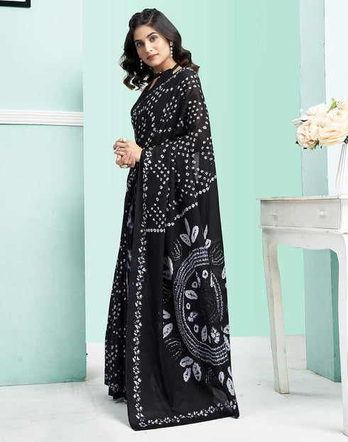 Vasthrlay Womens Printed Unstitched Wine Saree