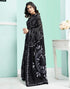 Vasthrlay Womens Printed Unstitched Wine Saree