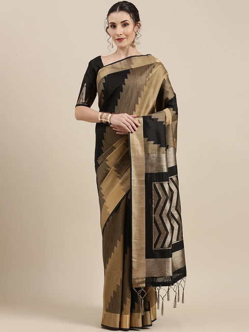 Vasthrlay Banarasi Unstitched Rust Ethnic Wear