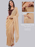 Vasthrlay Womens Beige Cotton Ready To Wear Saree