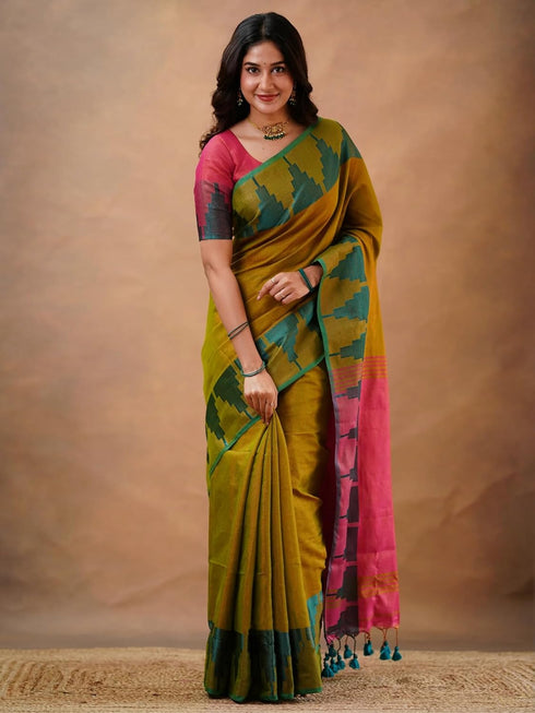 Vasthrlay Handloom Unstitched Grey Ethnic Wear