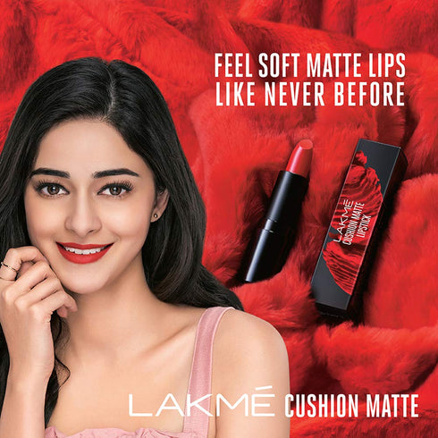 Lakme Cushion Matte Lipstick | Red Blaze