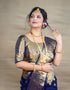 Vasthrlay Banarasi Unstitched Saree