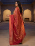 Vasthrlay Orange Unstitched Rt Ethnic Wear
