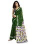 Vasthrlay Womens Printed Unstitched Green Saree