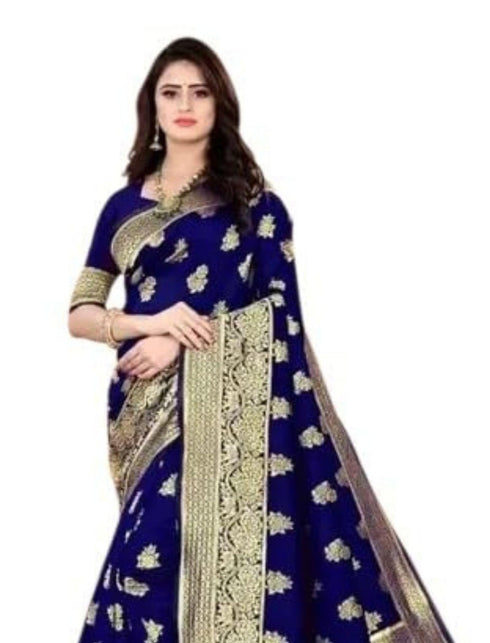 Vasthrlay Banarasi Traditional Unstitched Saree