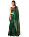 Vasthrlay Chanderi Printed Unstitched Blue Saree