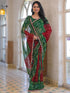 Vasthrlay Georgette Embroidery Unstitched Teal Saree
