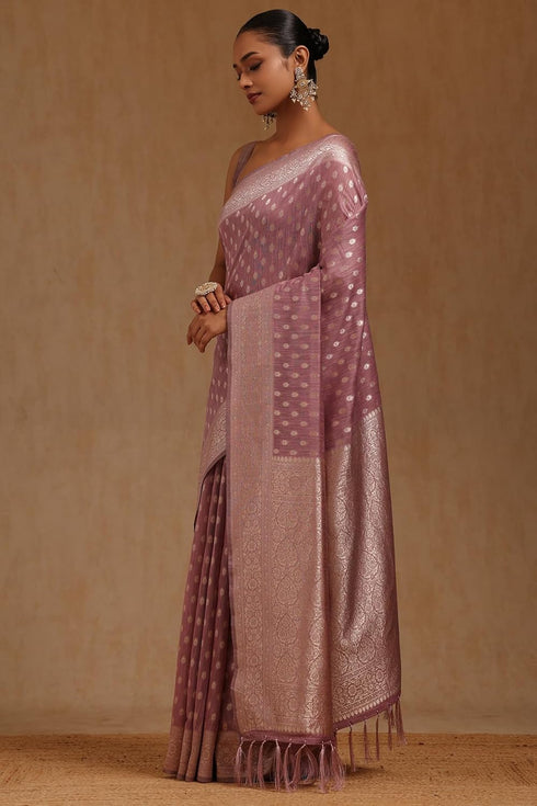 Vasthrlay Beige Tussar Floral