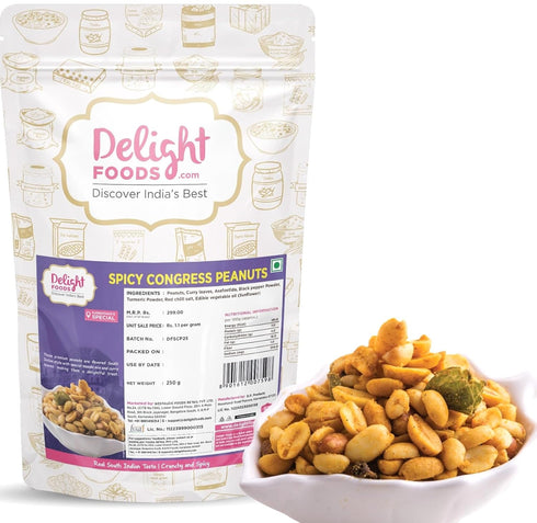 Delight Foods Karnataka Congress Peanuts 250gm