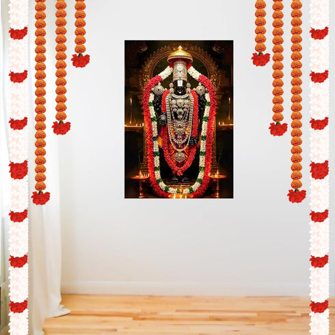 Balaji Wall Sticker | Lord Tirupati Balaji Self Adhesive Wall Sticker