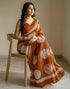 Vasthrlay Womens Printed Unstitched Purple Saree