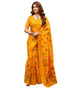 Vasthrlay Womens Printed Unstitched Green Saree