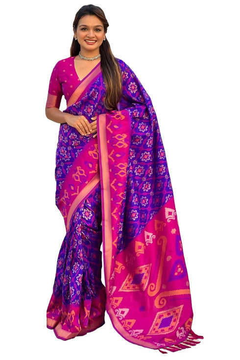 Vasthrlay Kanjivaram Patola Unstitched Ethnic Wear