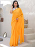 Vasthrlay Womens Printed Unstitched Peach Saree