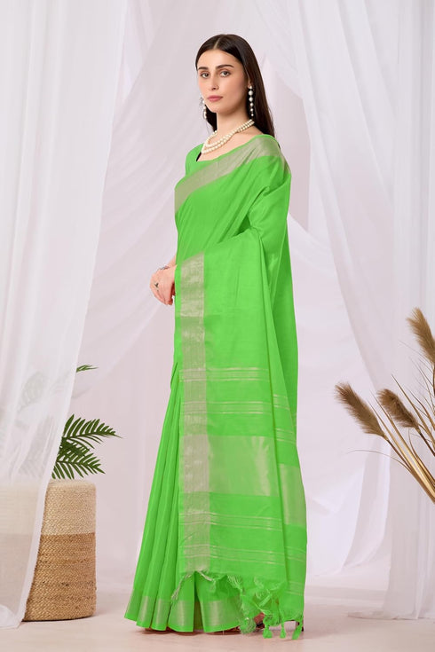 VasthrlayUnstitched Double Line Orange Free Ethnic Wear