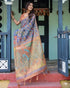 Vasthrlay Printed Handloom Contrast Unstitched
