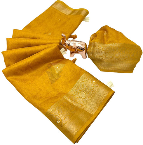 Vasthrlay Bandhani Unstitched Piece Saree