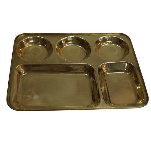 Brass Deep Compartment Dinner Plate
