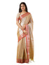 Vasthrlay Handloom Unstitched Beigered Ethnic Wear
