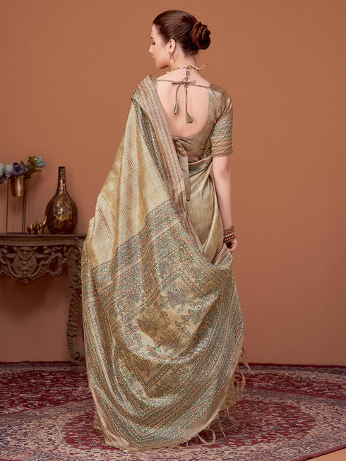 Vasthrlay Kalamkari Printed Unstitched Hs Ethnic Wear