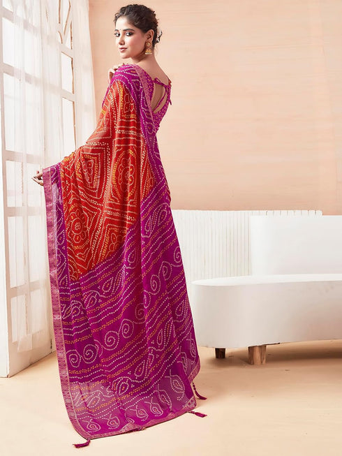 Vasthrlay Bandhani Unstitched 3728s2630n Deep Magenta1