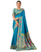 Vasthrlay Womens Paithani Unstitched Dark Green Saree