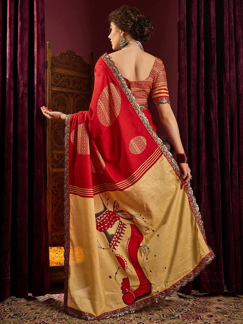 Vasthrlay Printed Unstitched Smc Ethnic Wear