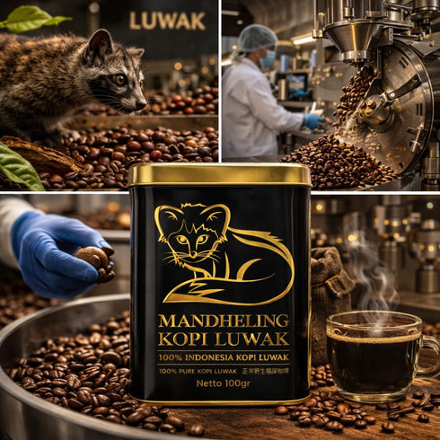 Worcas Mandheling Wild Kopi Luwak Indonesian Coffee Tin 100g