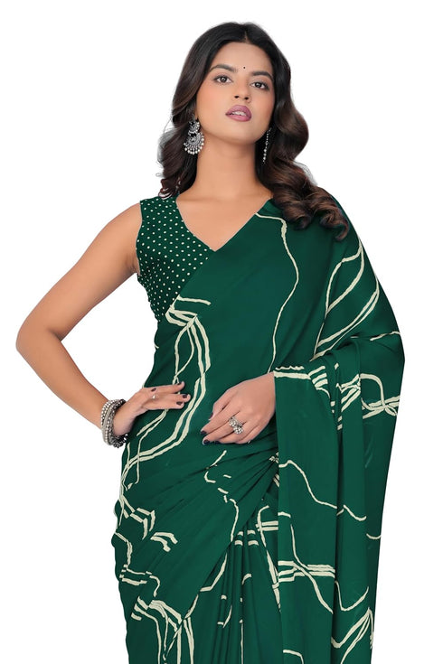 Vasthrlay Fashion Georgette Geometric Dusty Ethnic Wear
