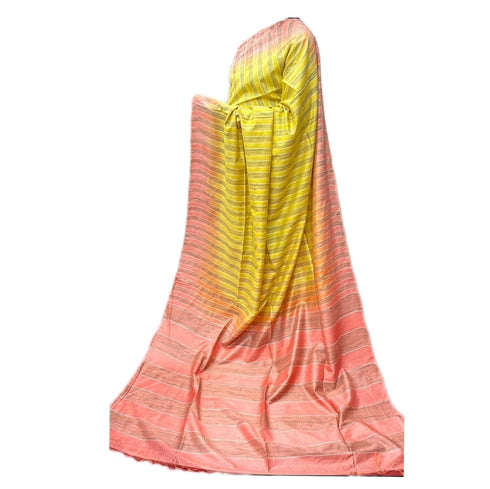 Vasthrlay Yellow Bhagalpuri Saree