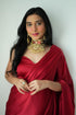 Vasthrlay Maroon Pleated Unstiched Ethnic Wear