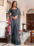 Vasthrlay Printed White Saree