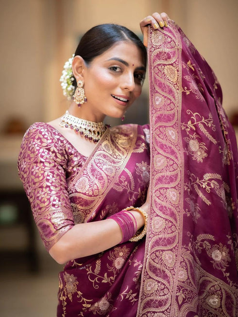 Vasthrlay Kanjivaram Unstitched Saree