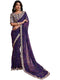 Vasthrlay Georgette Embroidery Unstitched Red Saree