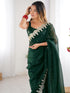 Vasthrlay Chanderi Printed Dark Saree