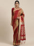 Vasthrlay Banarasi Unstitched Rust Ethnic Wear